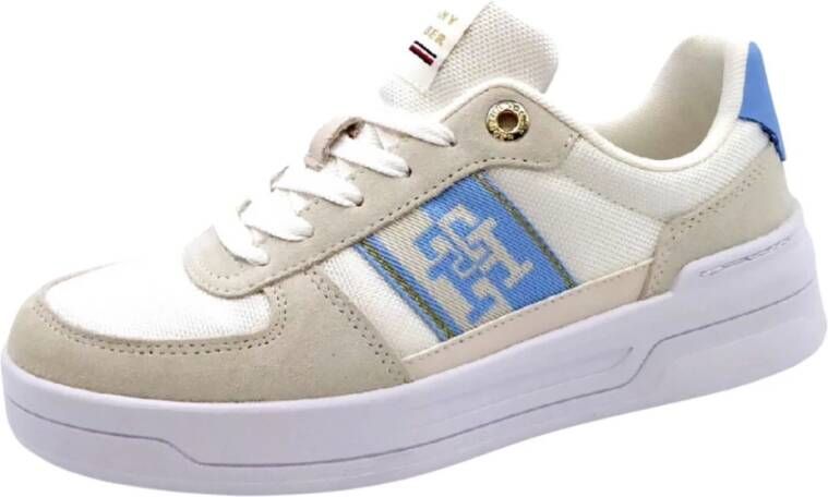 Tommy Hilfiger Witte Veterschoen Multicolor Dames