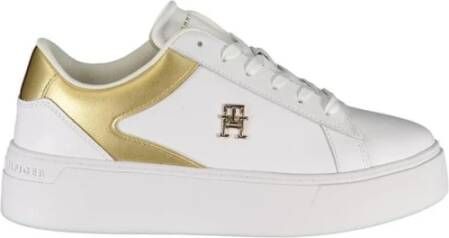 Tommy Hilfiger Witte Wedge Platform Sneakers met Logo