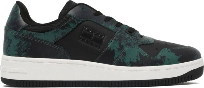 Tommy Hilfiger Zwart Groene Lage Sneakers