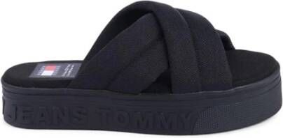 Tommy Hilfiger Zwarte CrossStrap Sandalen
