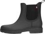Tommy Hilfiger Chelsea-boots RUBBER FLAG CLEATED RAINBOOT blokhak instaplaarzen rubberlaarzen tweezijdige stretchinzet - Thumbnail 3