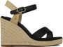 Tommy Hilfiger Zwarte Espadrille Sandalen met Satijnen Banden - Thumbnail 1