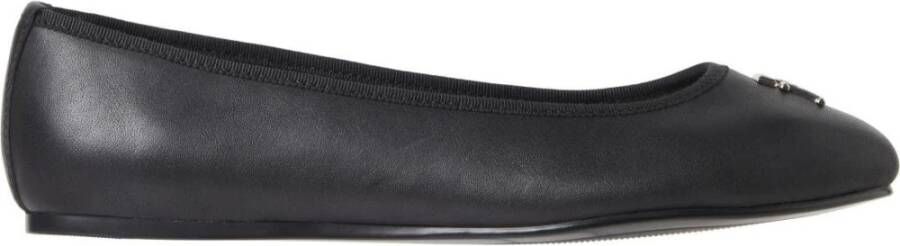 Tommy Hilfiger Zwarte Gesloten Ballerina Schoenen Black Dames