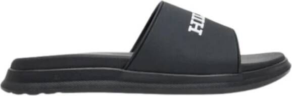 Tommy Hilfiger Zwarte Instap Sandalen Stijlvol Ontwerp