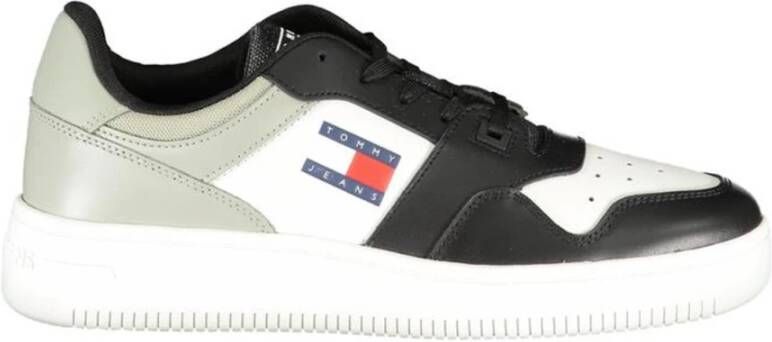 Tommy Hilfiger Zwarte Lace-Up Sports Sneaker Multicolor Heren