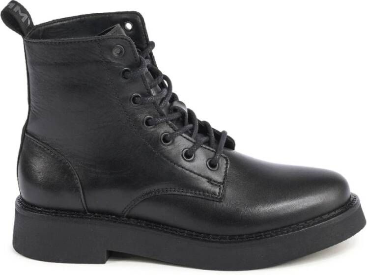 TOMMY JEANS Hoge veterschoenen TJW LACE UP FLAT BOOT met logo aan de aantrekband