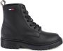 Tommy Hilfiger Zwarte LaceUp Enkellaarzen - Thumbnail 1