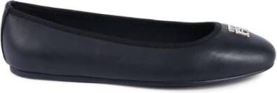 Tommy Hilfiger Zwarte Gesloten Ballerina Schoenen Black Dames