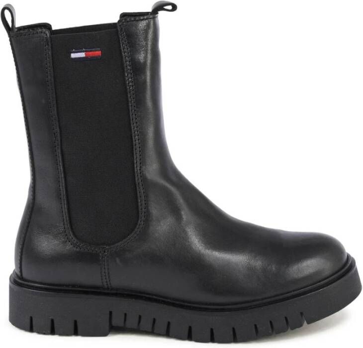 TOMMY JEANS Chelsea-boots LONG CHELSEA BOOT met stretchinzet aan beide zijden