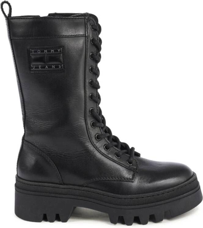 Tommy Hilfiger Mode Veterschoenen Enkellaarsjes Zwart Heren