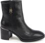 TOMMY HILFIGER Zwarte Enkellaarsjes Feminini Th Hardware Mid Bootie - Thumbnail 2