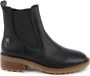 Tommy Hilfiger Zwarte leren enkellaarzen - Thumbnail 1