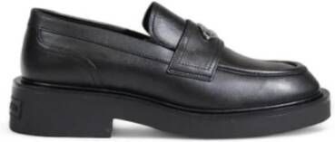 Tommy Hilfiger Zwarte leren Penny Loafers