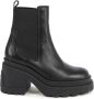 Tommy Hilfiger Zwarte Leren Platform Chelsea Laarzen - Thumbnail 1