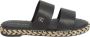 Tommy Hilfiger Zwarte platte sandalen voor vrouwen Black Dames - Thumbnail 2