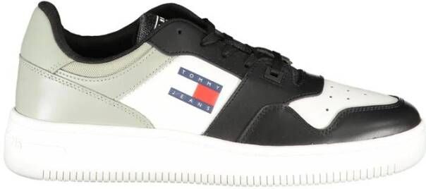 Tommy Hilfiger Zwarte Polyester Sneaker met Contrastdetails Multicolor Heren