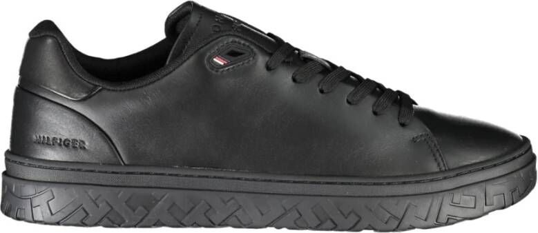 Tommy Hilfiger Zwarte Polyester Sneaker Zwart Heren