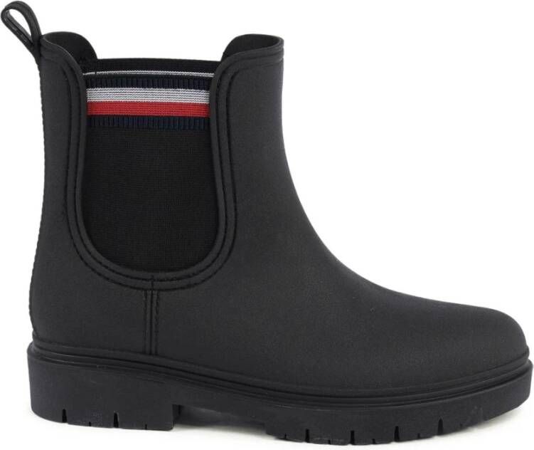 Tommy Hilfiger Hardware Rainboot Enkellaars Black Dames