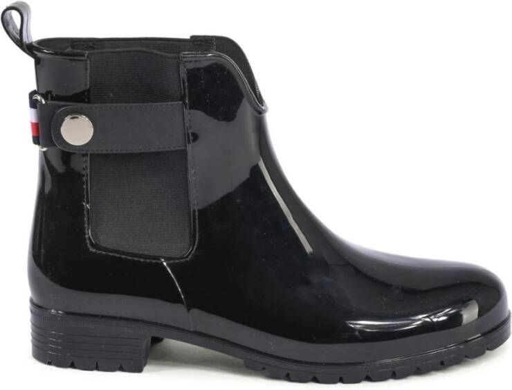 Tommy Hilfiger Zwarte regenlaarzen voor vrouwen