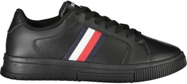 Tommy Hilfiger Zwarte Sneakers met Contrastdetails Black Heren