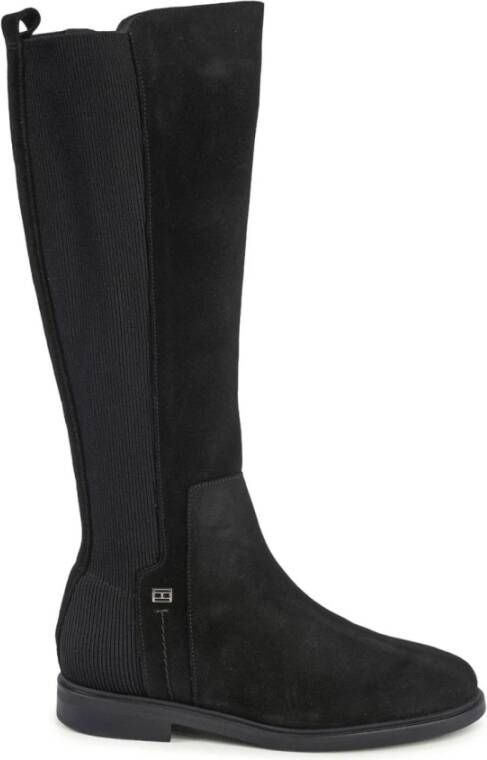Tommy Hilfiger Laarzen TOMMY ESSENTIALS LONGBOOT met brede stretch-inzet smalle vorm
