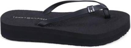 Tommy Hilfiger Teenslippers MONOGRAM BEACH SANDAL plateau zomerschoen slippers met logo-embleem