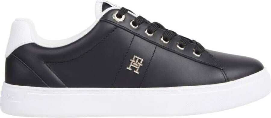 Tommy Hilfiger Zwarte verhoogde sneakers voor vrouwen Black Dames