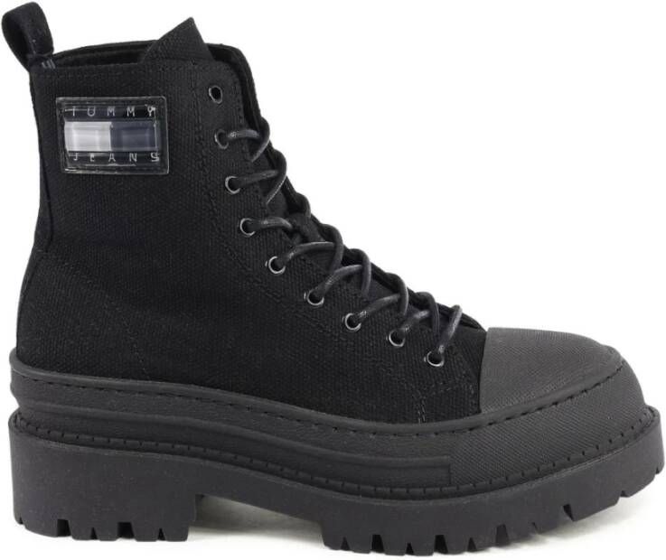 TOMMY JEANS Hoge veterschoenen TJW FOXING CANVAS BOOT met praktische aantreklus