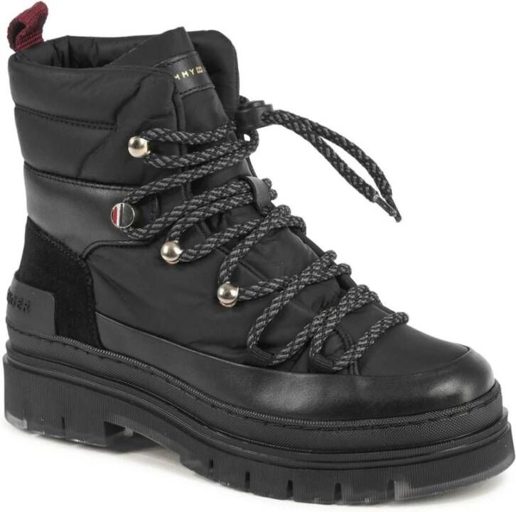Tommy Hilfiger Outdoor laarzen met veters Black Dames