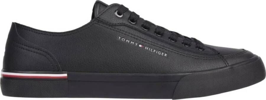 Tommy Hilfiger Zwarte Vulc Sneakers voor Mannen Black Heren