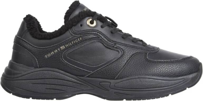 Tommy Hilfiger Zwarte Winter Sneakers Vrouwen Black Dames