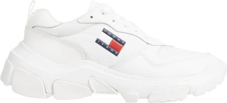Tommy Jeans Beige Hybride Sneakers voor Vrouwen White Dames
