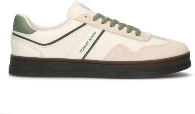 Tommy Jeans Beige Sneakers met Ronde Neus