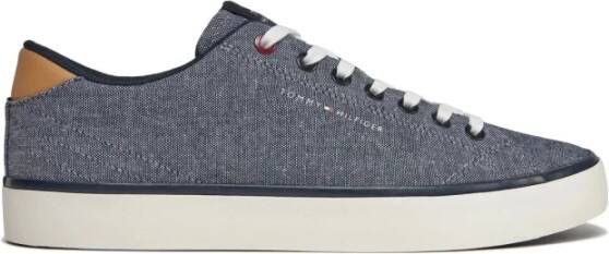 Tommy Hilfiger Sneakers TH HI VULC LOW CHAMBRAY met logo-opdruk vrijetijdsschoen lage schoen veterschoen - Foto 3