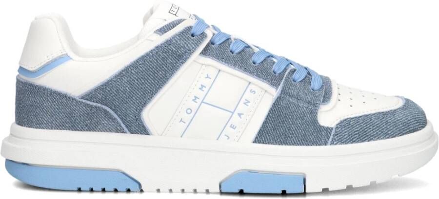 Tommy Jeans Blauwe Denim Lage Sneakers Blue Dames