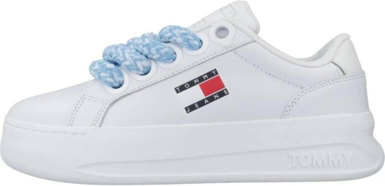 Tommy Jeans Flatform Sneakers voor modebewuste vrouwen White Dames