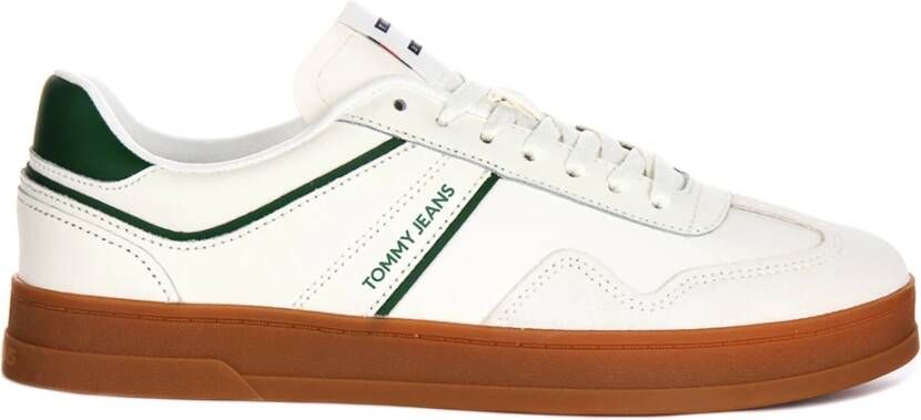 TOMMY JEANS Sneakers THE GREENWICH LEATHER vrijetijdsschoen lage schoen veterschoen met contrasterende details