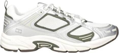 Tommy Jeans Groene Sneakers Leer PU Sneakers Gray Heren