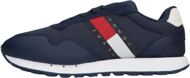 Tommy Hilfiger Tommy Jeans Retro Leather Sneakers Leren Sneaker Heren Blauw - Foto 7