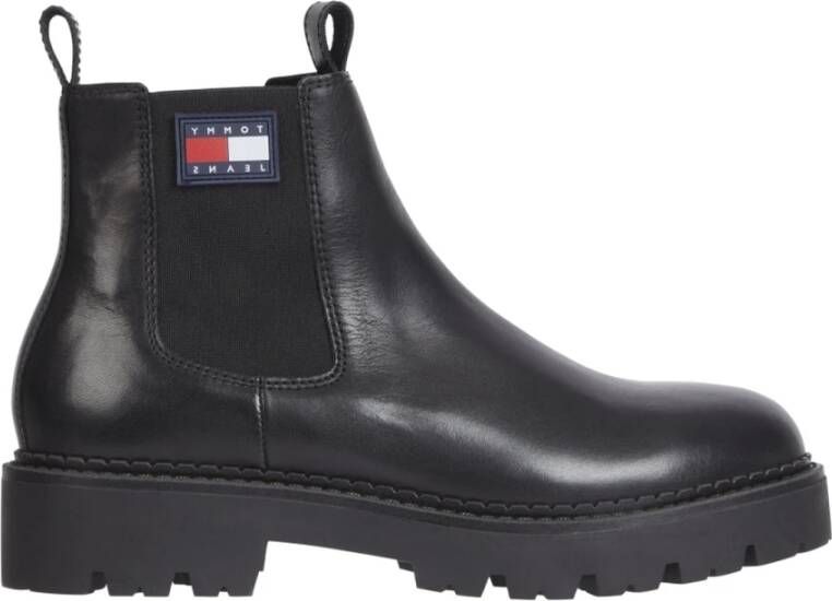 Tommy Jeans heritage branding chelsea boot Zwart Heren