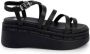 Tommy Jeans Strappy Wedge Sandalen Lente Zomer Collectie Black Dames - Thumbnail 2