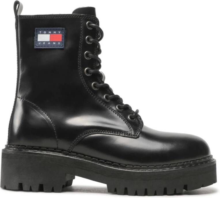 Tommy Hilfiger Veterboots in zwart voor Dames