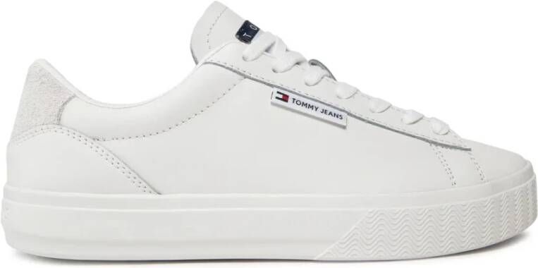 TOMMY JEANS Plateausneakers TJW CUPSOLE SNEAKER ESS met logo-patch op de tong vrijetijdsschoen lage schoen veterschoen - Foto 6
