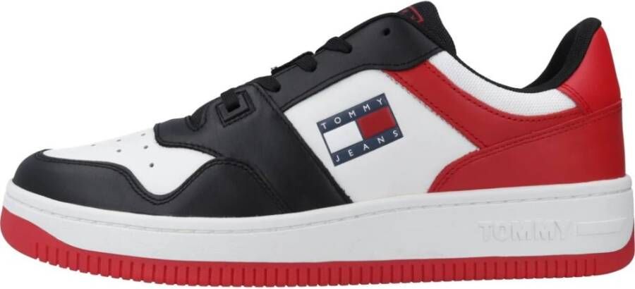 Tommy Hilfiger Witte Leren Sneaker met Platte Zool Multicolor Heren - Foto 2