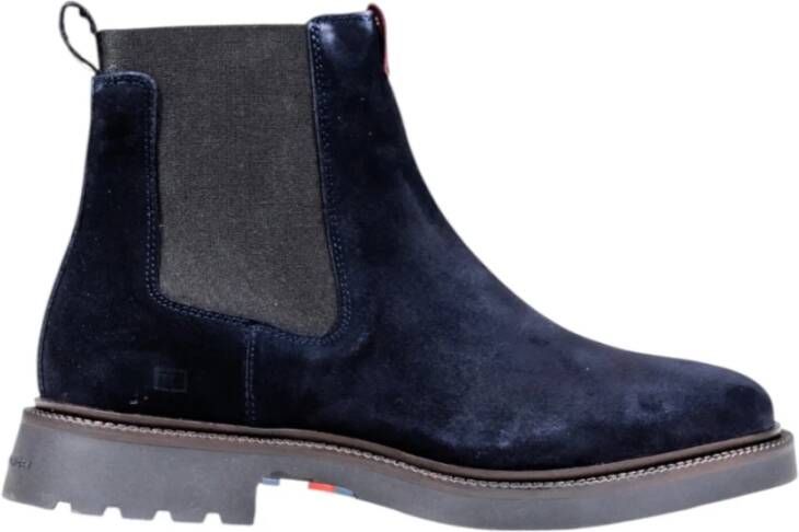 Tommy Jeans Leren Chelsea Enkellaarzen voor Heren