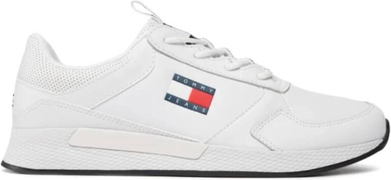 Tommy Jeans Leren hardloopschoenen Wit White Heren