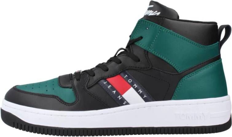 Tommy Jeans High top sneakers met contrastgarnering