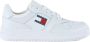 Tommy Jeans Leren Retro Basket Sneakers White Dames - Thumbnail 1