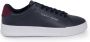 Tommy Hilfiger Plateausneakers TH COURT LEATHER GRAIN ESS vrijetijdsschoen halfschoen veterschoen met logo-opdruk - Thumbnail 1