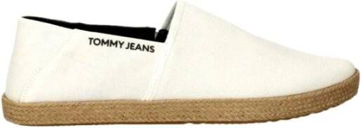 Tommy Jeans Logo Zijden Espadrilles voor Heren White Heren